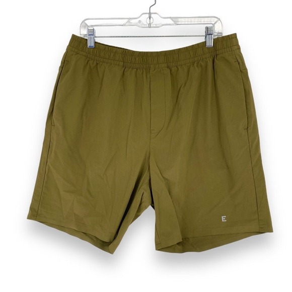 Everlane Shorts Chino Pull On Casual Travel Performance Mens Green XL - Picture 1 of 12